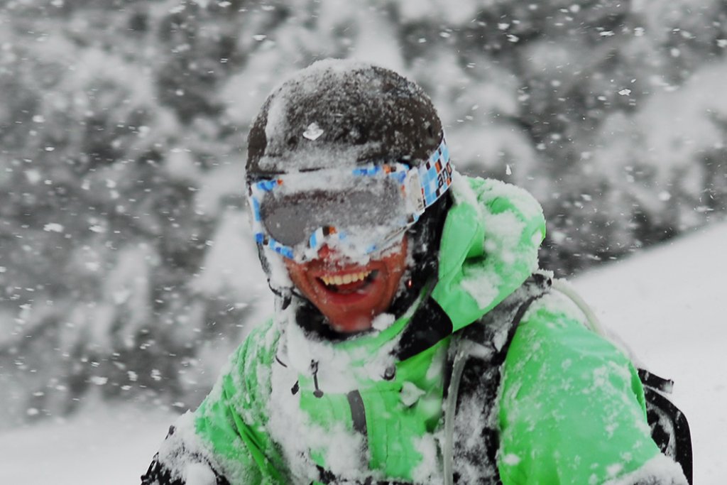 Powdersmile guarantee. Thanks to the faceshot gun, days without snow on your face will hopefully soon be a thing of the past.