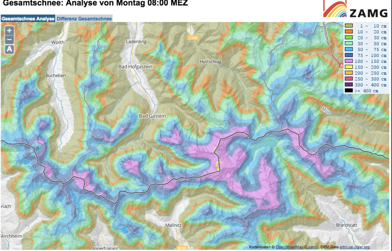 Current Snow Depth Maps It's Pretty Wild To See The Current Snow Depth