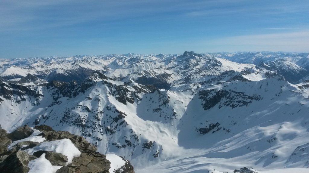 View from the summit of Piz d'Err towards the north
