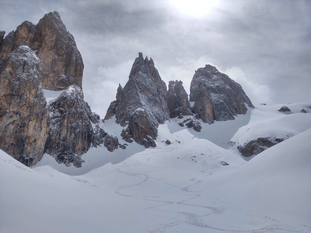 A little bit of fresh snow also in the Dolomites