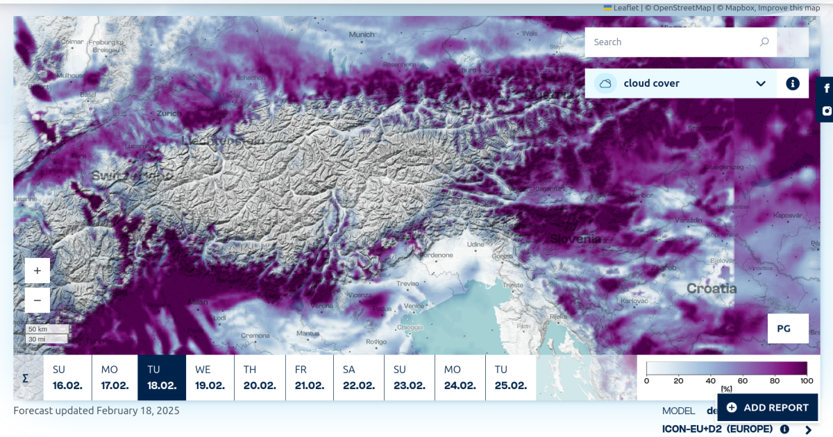 Climate Powder WeatherBlog 15 2024/25 | The new PowderGuide weather v2.4.0