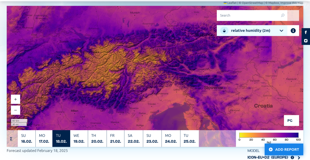 Climate Powder WeatherBlog 15 2024/25 | The new PowderGuide weather v2.4.0
