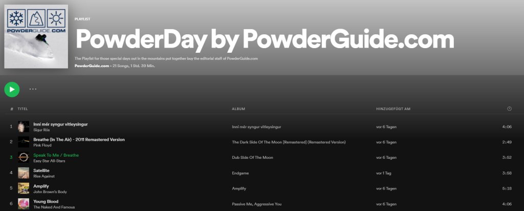 Powder Music Gear of the week | PowderGuide Powderday Playlist | PowderGuide